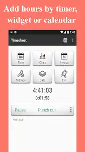Timesheet - Work Hours Tracker screenshot 1