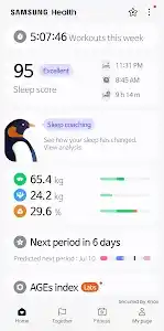 Samsung Health screenshot 1